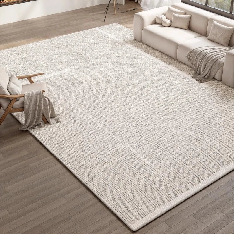 Analia Polyester Minimalist Textured Waterproof Living Room Rug - Soft Non-Slip Area Carpet for Home, Bedroom, Office & Dorm Decor