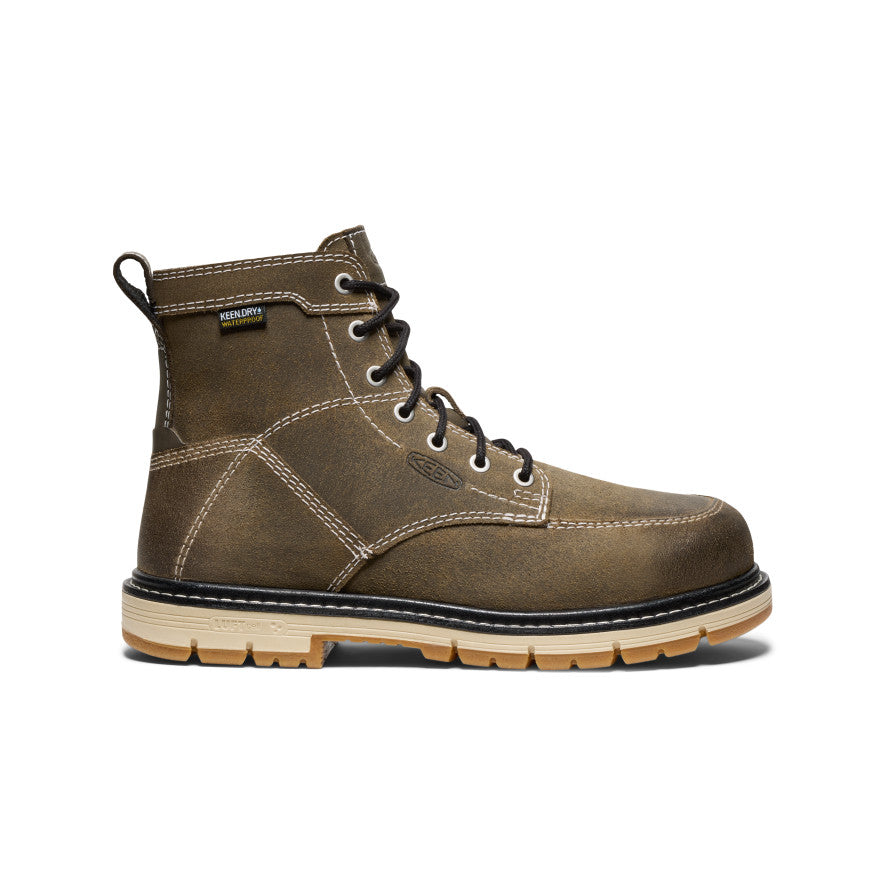 Waterproof Women's San Jose 6 Aluminum Toe Work Boots with 90° Heel - Steel Grey/Gum - Perfect for Construction, Outdoor Work & Winter Weather