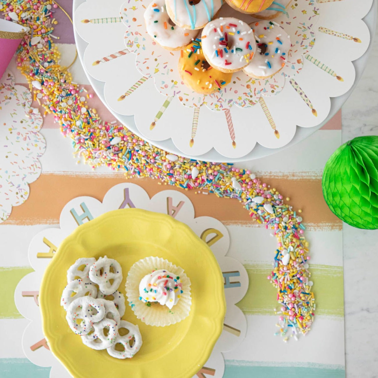 Happy Birthday Party Plates - Disposable Birthday Dinnerware for Celebrations - Perfect for Birthday Parties, Baby Showers & Special Events