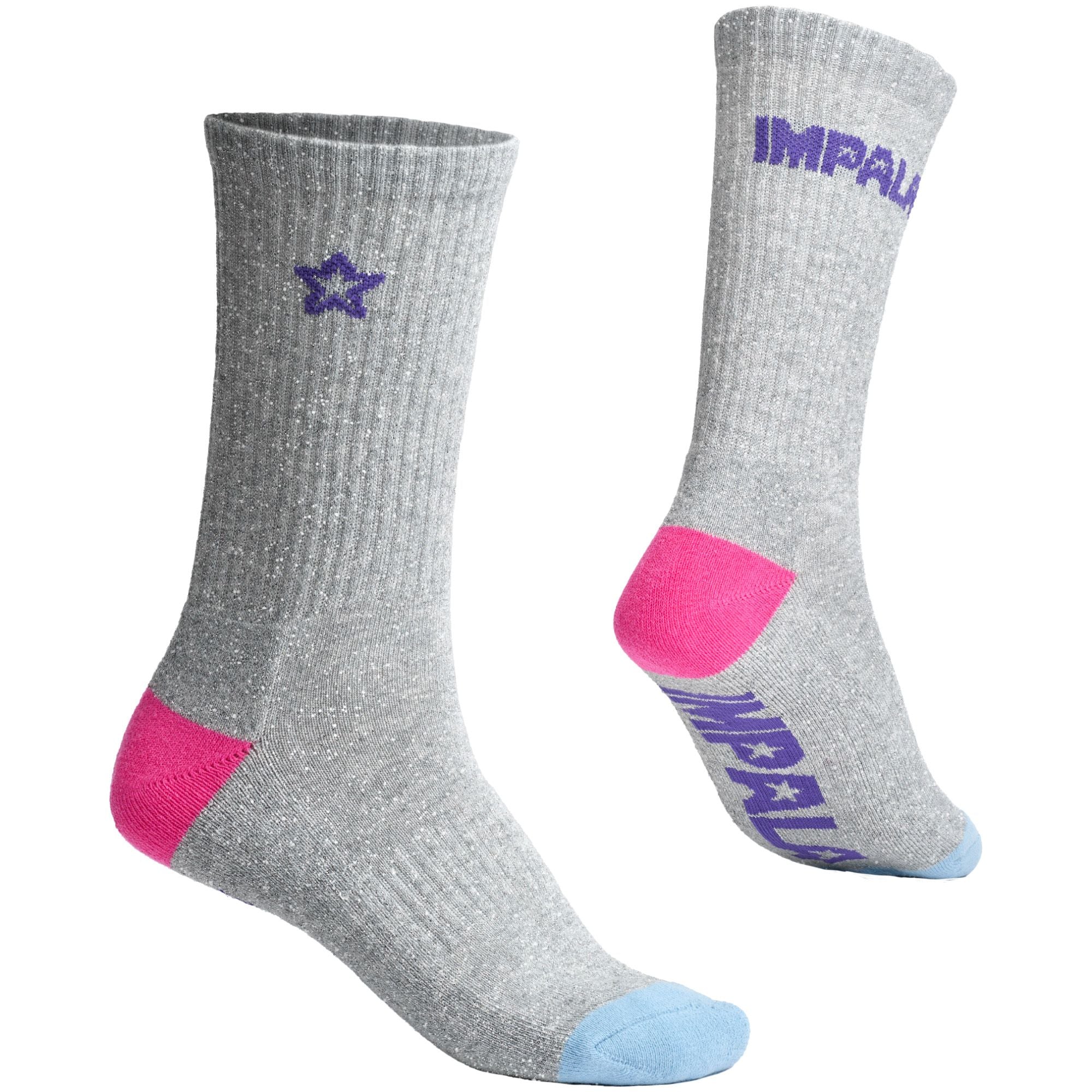 Impala Skate Socks 3 Pack - Cushioned Ankle Socks for Roller Skating & Roller Derby - Breathable & Comfortable Twinkle Design - Perfect for Skating Rinks, Dance Practice & Retro Fashion Outfits