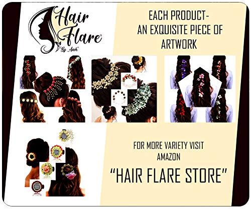 Rose Hair Pins for Women - 8 Pack Yellow Floral Hair Accessories for Parties & Weddings