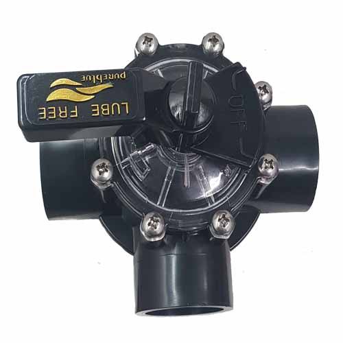 Pureblue 50mm 3 Way Ball Valve - Brass Water Flow Control Valve for Plumbing, Irrigation & Industrial Use - Perfect for Home, Garden and DIY Projects