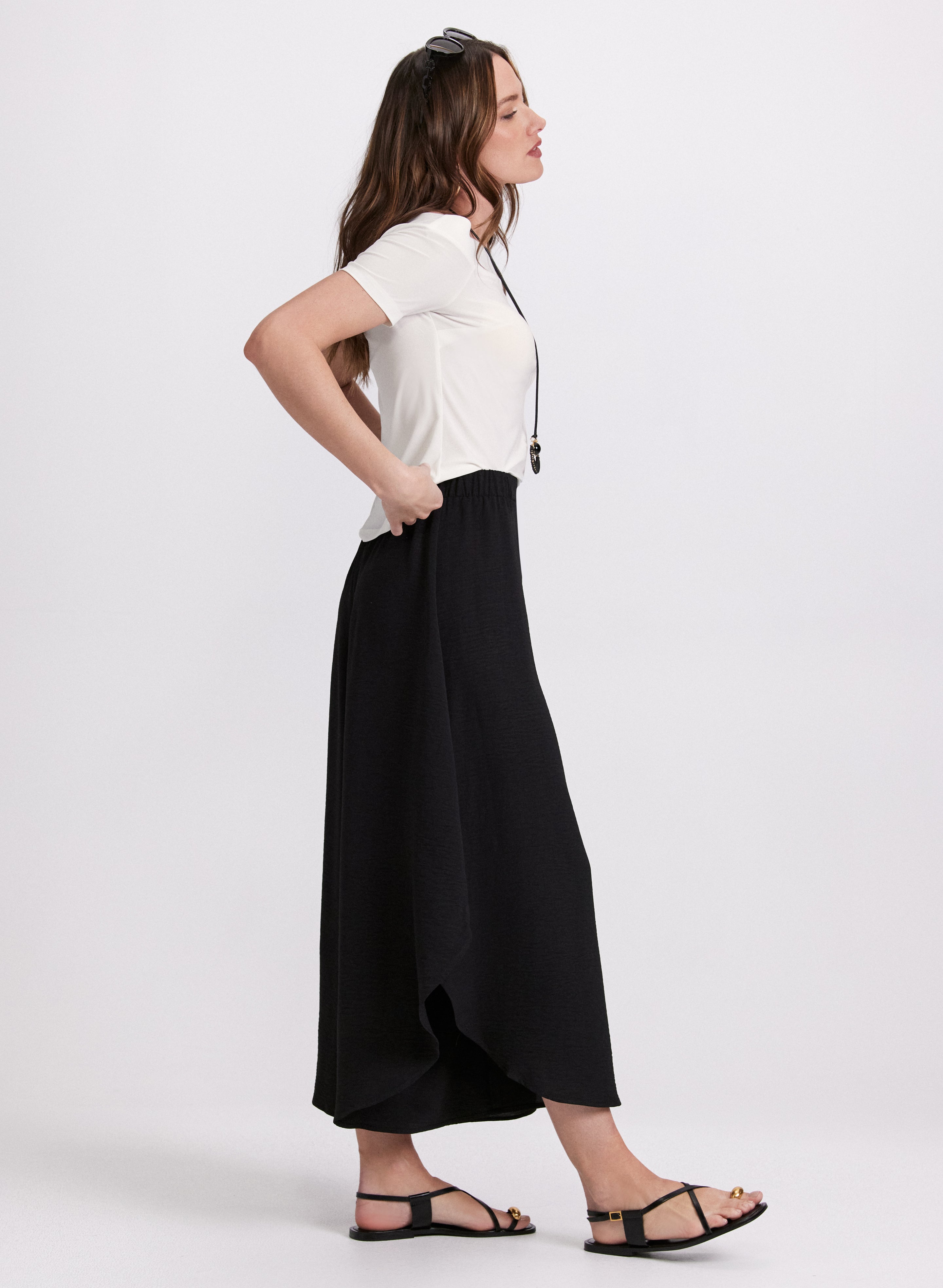 Stylish Draped Culotte Pants for Women - High Waist Wide Leg Palazzo Trousers | Perfect for Office, Casual Wear & Summer Outfits