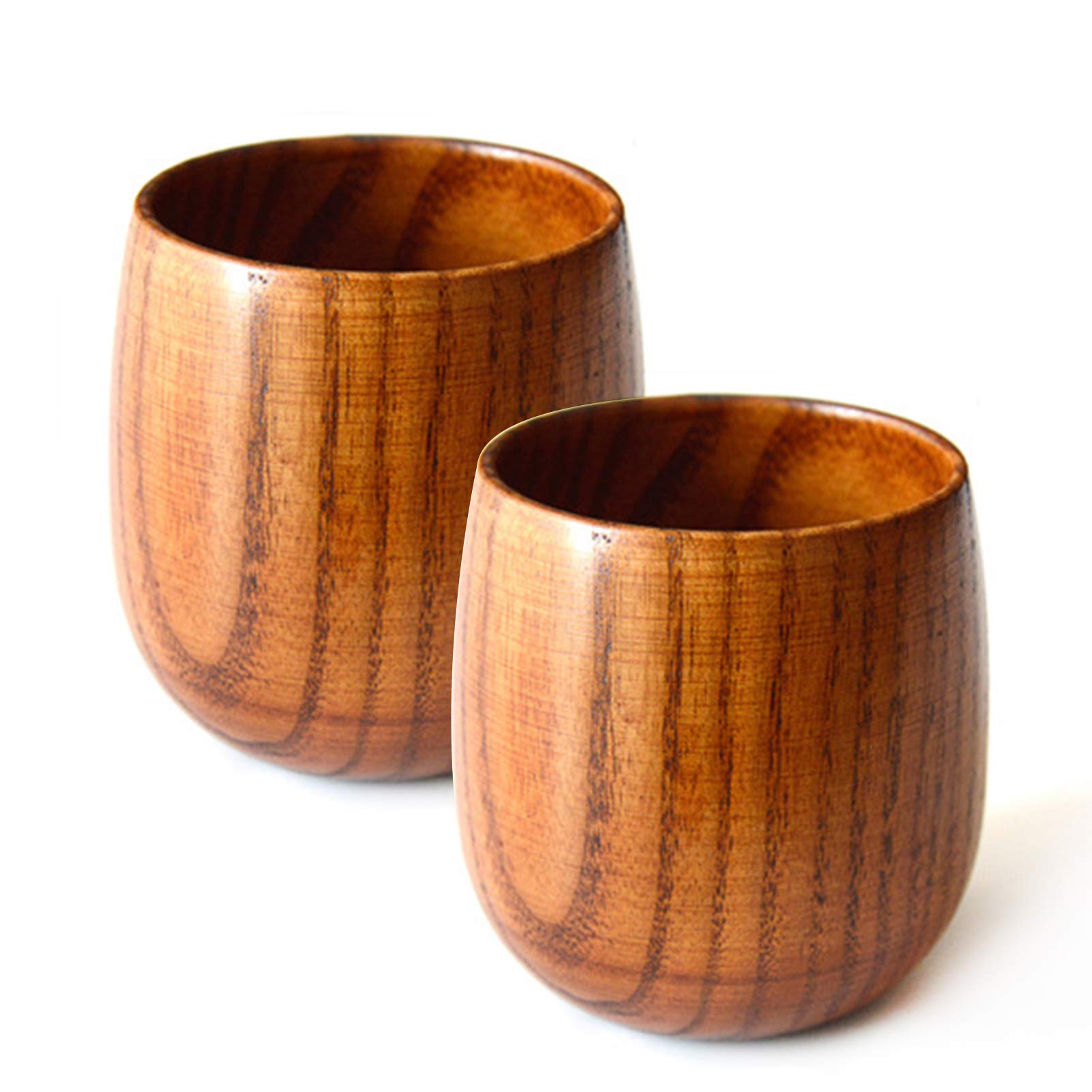 Handmade Solid Jujube Wooden Mug - Reusable Coffee Cup, Tea Cup & Beer Mug with/without Handle - Perfect for Hot/Cold Beverages, Home, Office & Outdoor Use