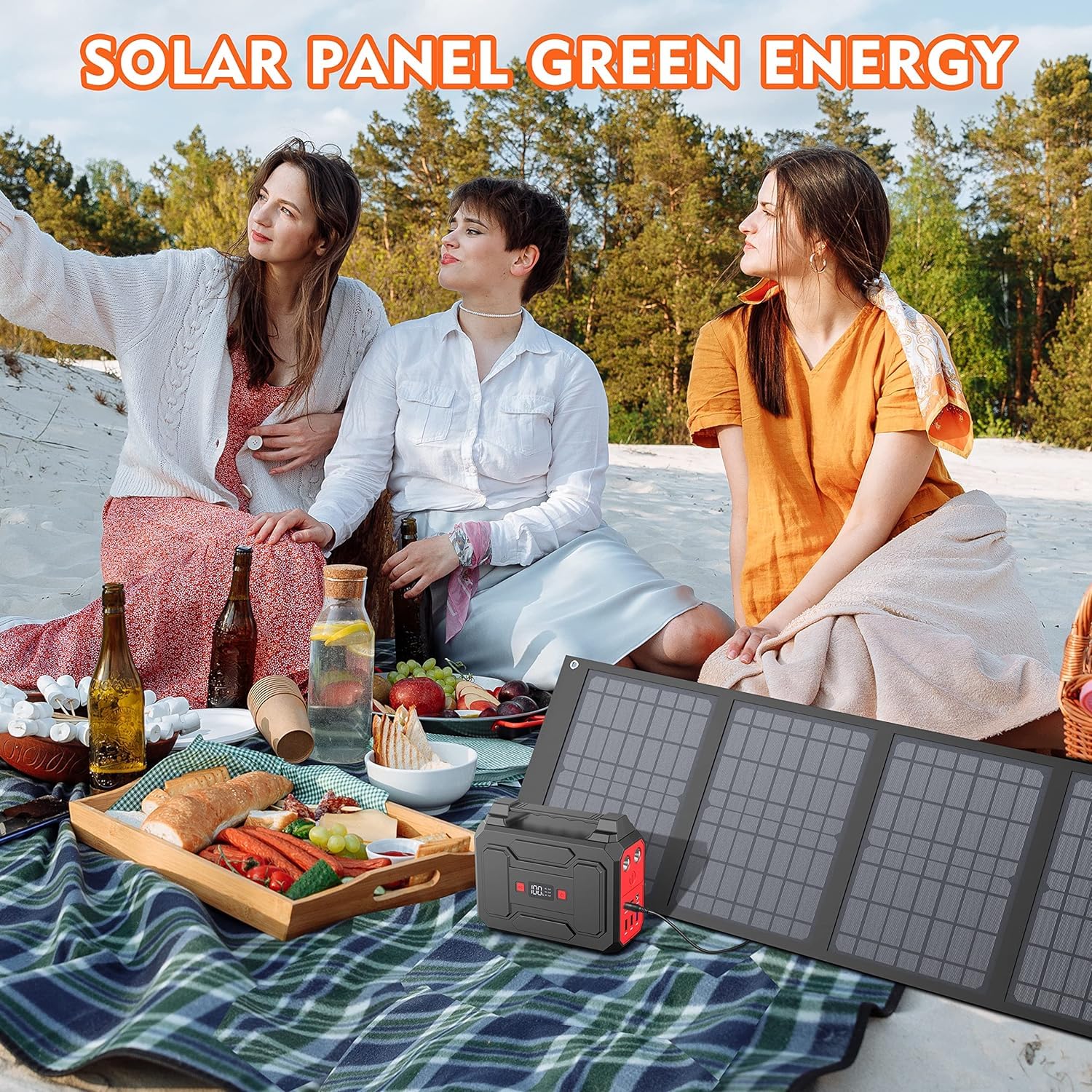 40W Foldable Solar Panel with QC3.0 USB & 12-15V DC Output - Portable Power for Phones, Laptops, Camping, RV & Off-Grid Use | 10 Connectors Included | EnginStar 40 Watt Solar Charger for Outdoor Adventures