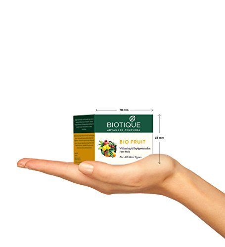 Biotique Bio Fruit Whitening Lip Balm 12g & Face Pack 75g - Natural Lip Care & Skin Brightening for Glowing Complexion | Perfect for Daily Beauty Routine & Special Occasions