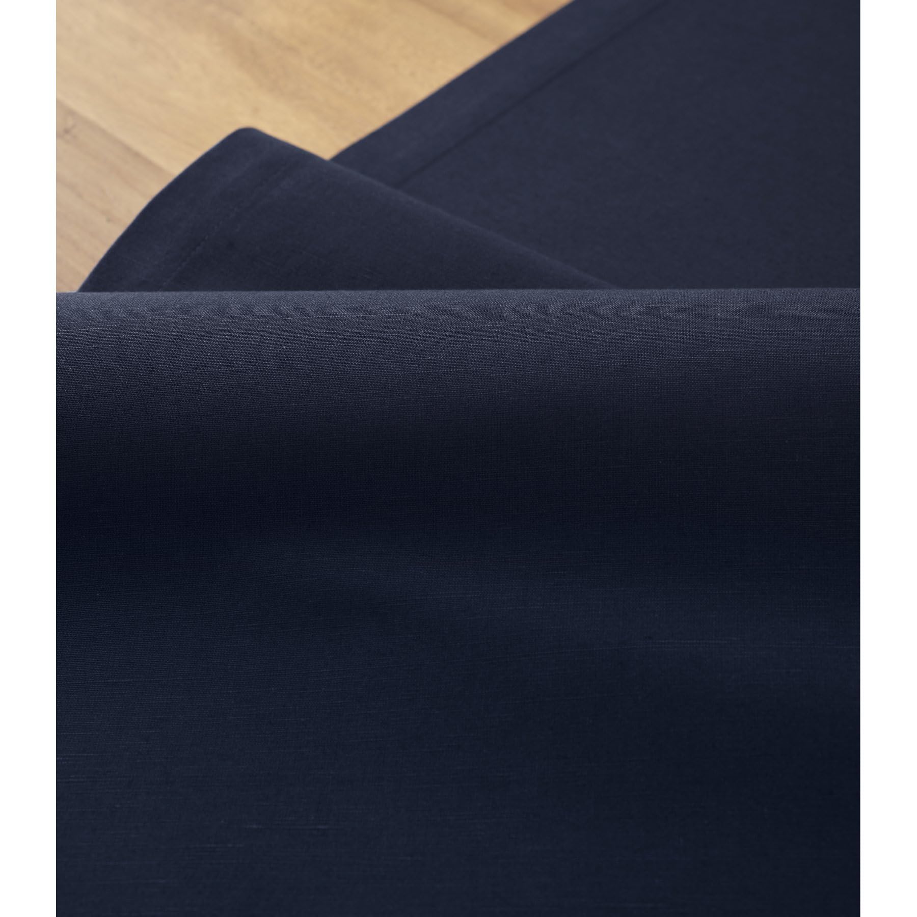 Solino Home 72 Inch Cotton Linen Table Runner - Navy Blue & White Striped Dining Table Decor for Weddings, Parties, Spring & Easter | Perfect for Farmhouse, Rustic & Boho Home Decor