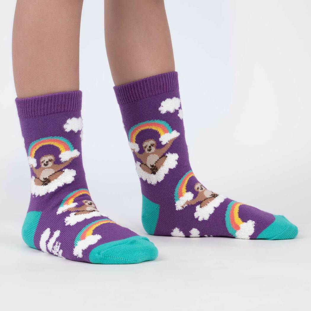 Sloth Dreams Crew Socks 3-Pack for Women & Teens - Fun Animal Print Novelty Socks - Perfect for Casual Wear, Gifts & Sleepovers