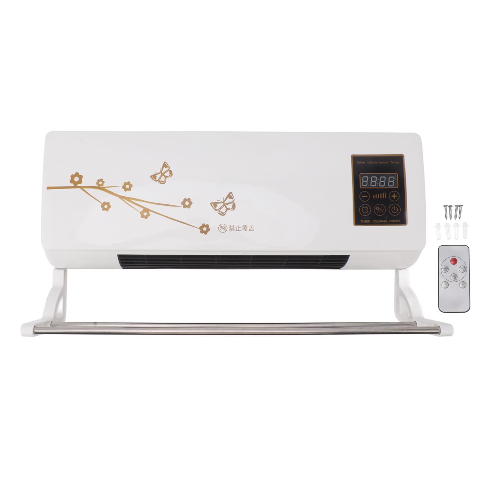 Wall Mount Air Conditioner and Heater Combo - Digital Display Electric Space Heater for Home, Bedroom & Living Room | Energy Efficient Cooling & Heating Solution for Year-Round Comfort