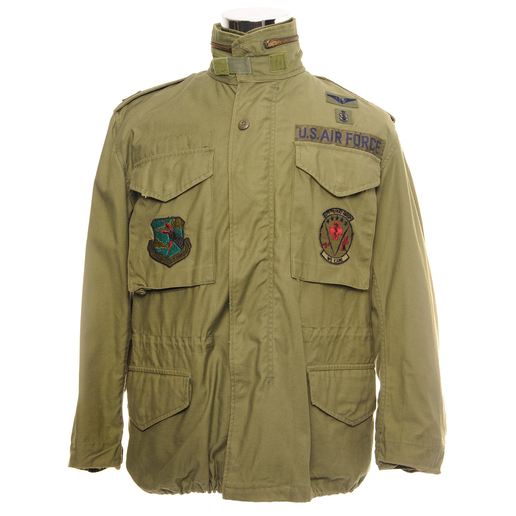 Vintage USAF US Air Force M-1965 M65 Field Jacket with 1979 Major Strategic Air Command & 379th Strat Hospital Patch - Size XS (Extra Small Short) - Military Collectible for Outdoor Enthusiasts & History Buffs