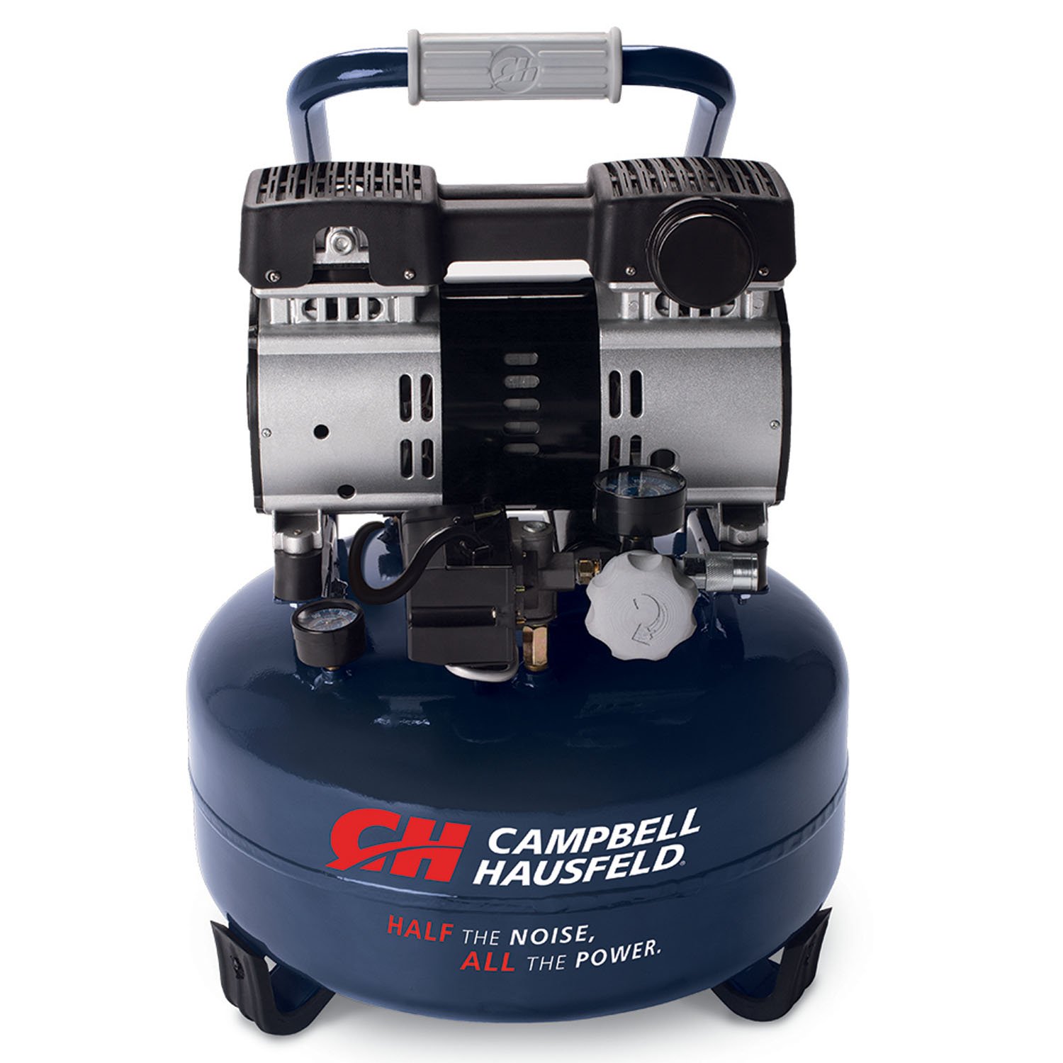 Campbell Hausfeld DC060500 6 Gallon Portable Quiet Air Compressor for Home Garage, DIY Projects, and Inflating Tires - Oil-Free & Lightweight Air Tank