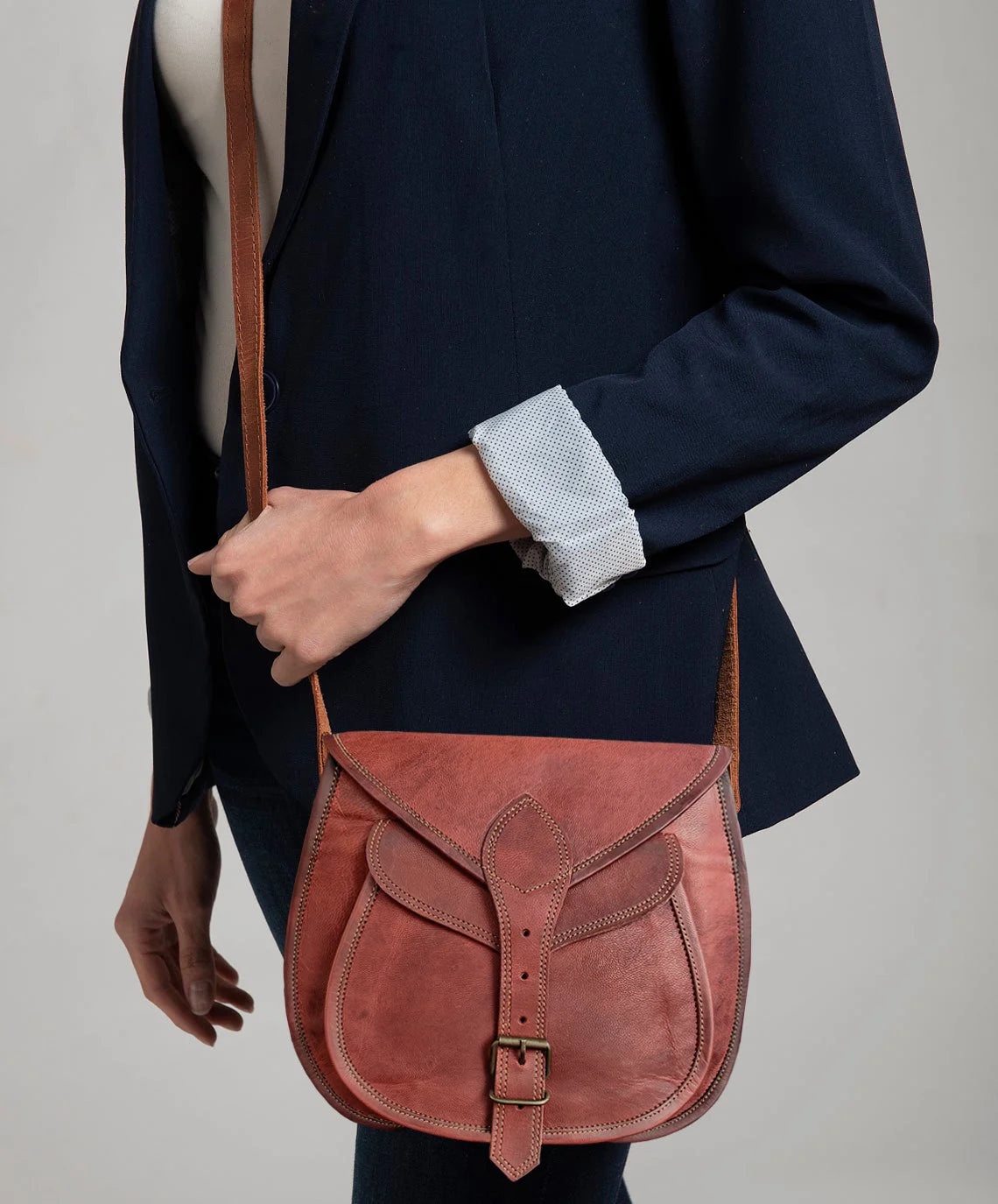 Stylish Matka Crossbody Bag for Women - 13 Inch Leather Handbag Purse - Perfect for Travel, Shopping & Everyday Use