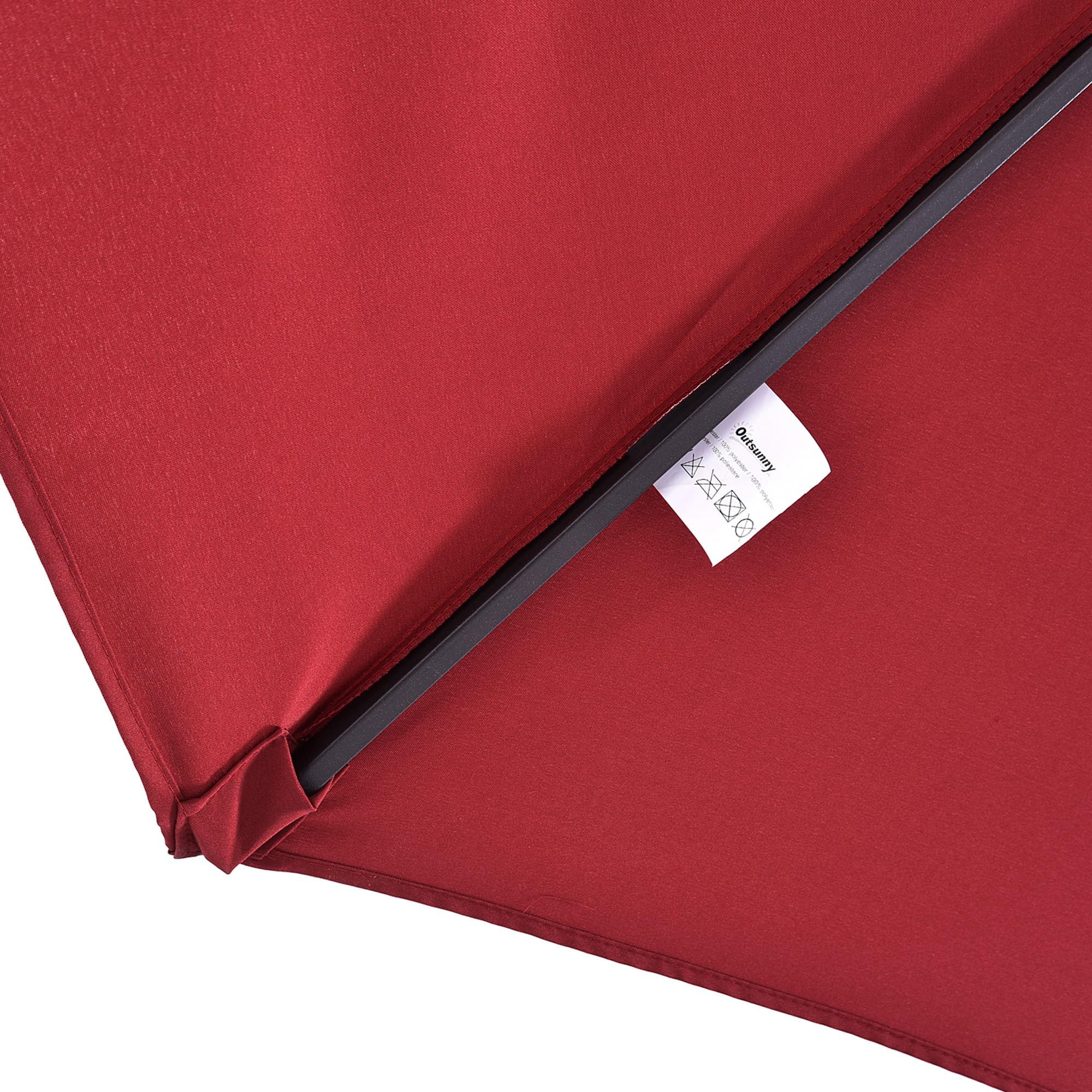Outsunny 15 ft Extra Large Double-Sided Patio Umbrella with Crank Handle & Air Vents - Heavy Duty Outdoor Market Umbrella for Backyard, Deck, Poolside, Garden, and Beach Use