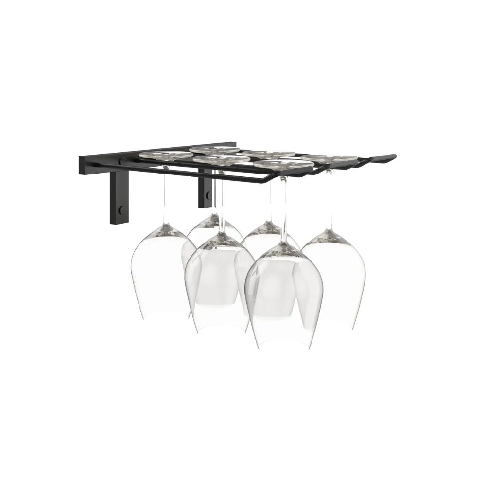 Premium W Series Stemware Rack - Holds 2 to 6 Wine Glasses for Organized Bar, Kitchen Cabinet & Dining Room Storage