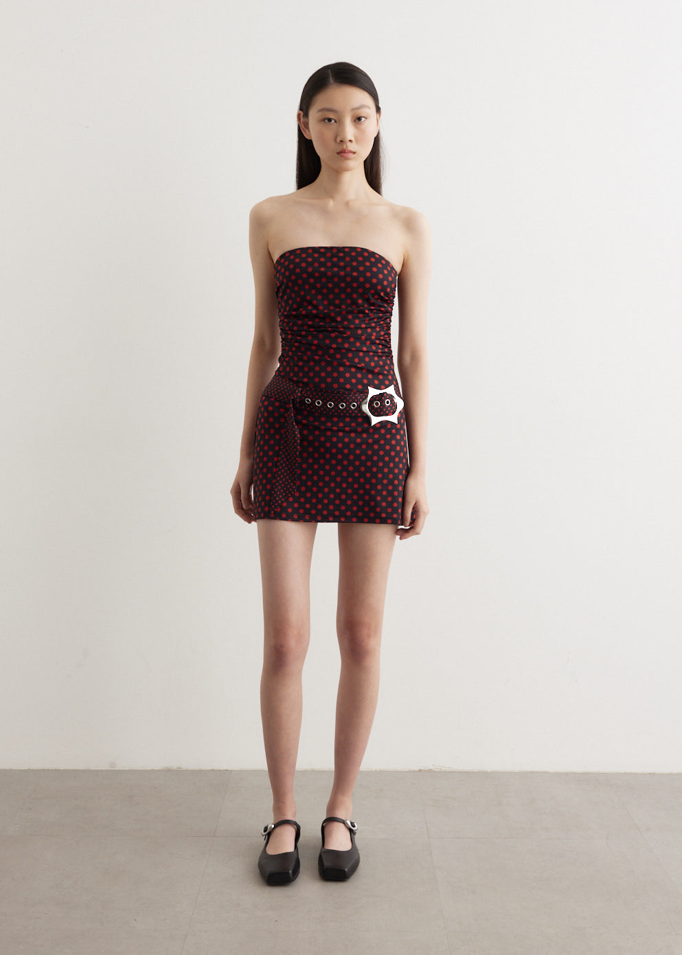 Alisha Black Polka Dot Dress BPD 5046VISBPD Red - Perfect for Casual Outings, Parties, and Special Occasions