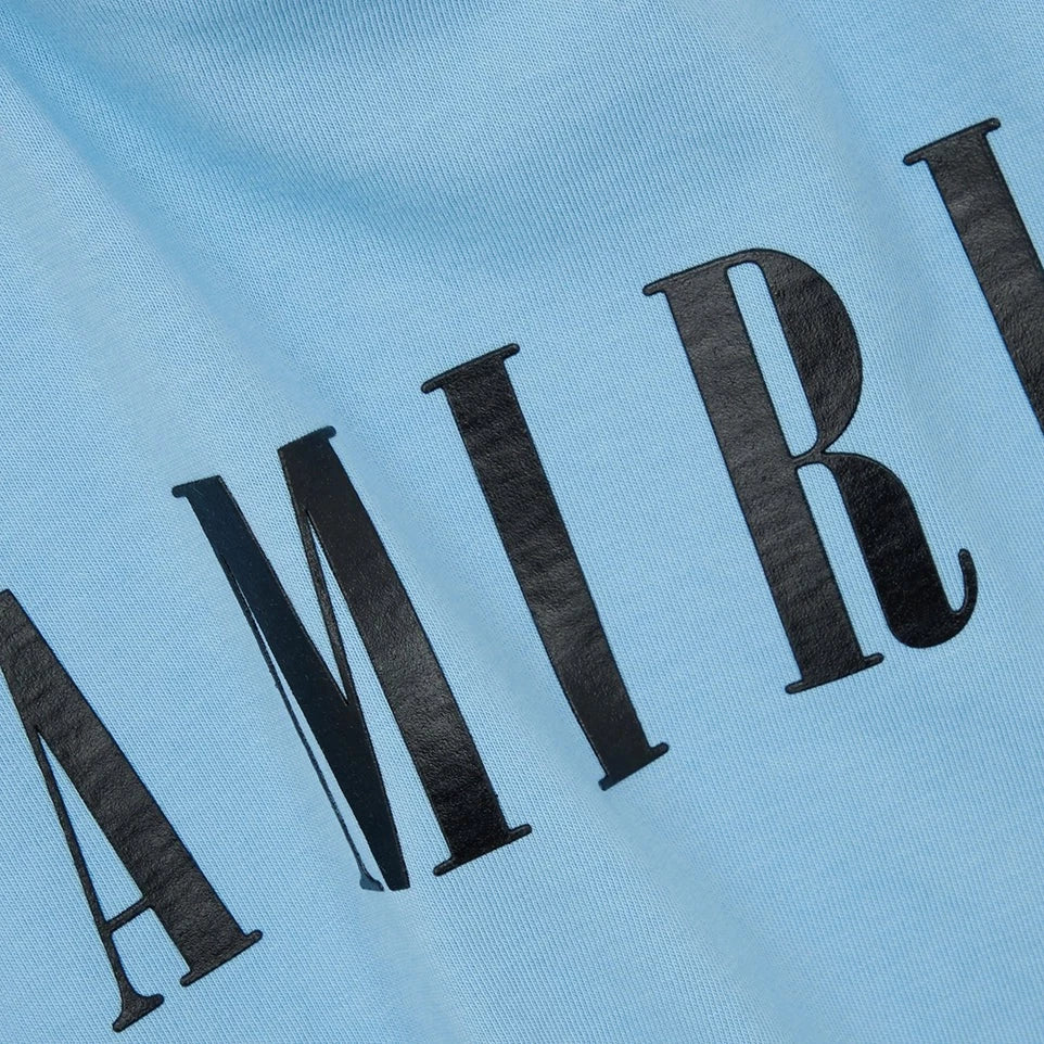 Amiri Kids Blue Logo T-Shirt - Stylish Graphic Tee for Boys & Girls - Perfect for Casual Wear, School & Playdates