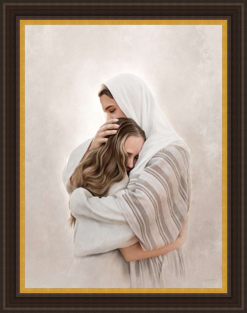 Encircled in His Love Large Wall Art - Inspirational Christian Home Decor for Living Room, Bedroom & Office