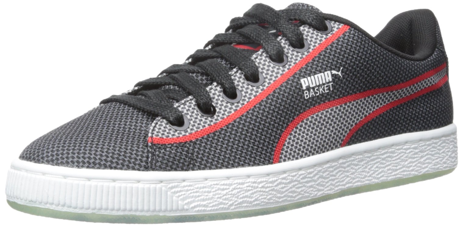 PUMA Men's Basket Classic Woven Sneakers - Retro Basketball Shoes for Men - Comfortable Casual Walking Shoes - Perfect for Streetwear, Gym & Everyday Wear