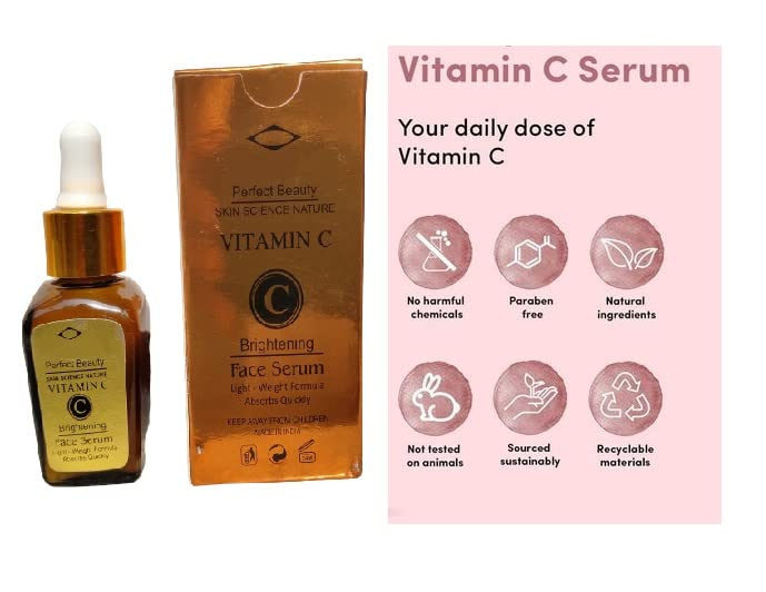Best Vitamin C Face Serum for Brightening & Anti-Aging - Glowing Skin Care Treatment for Day & Night Use - Perfect for Dry, Dull & Sensitive Skin