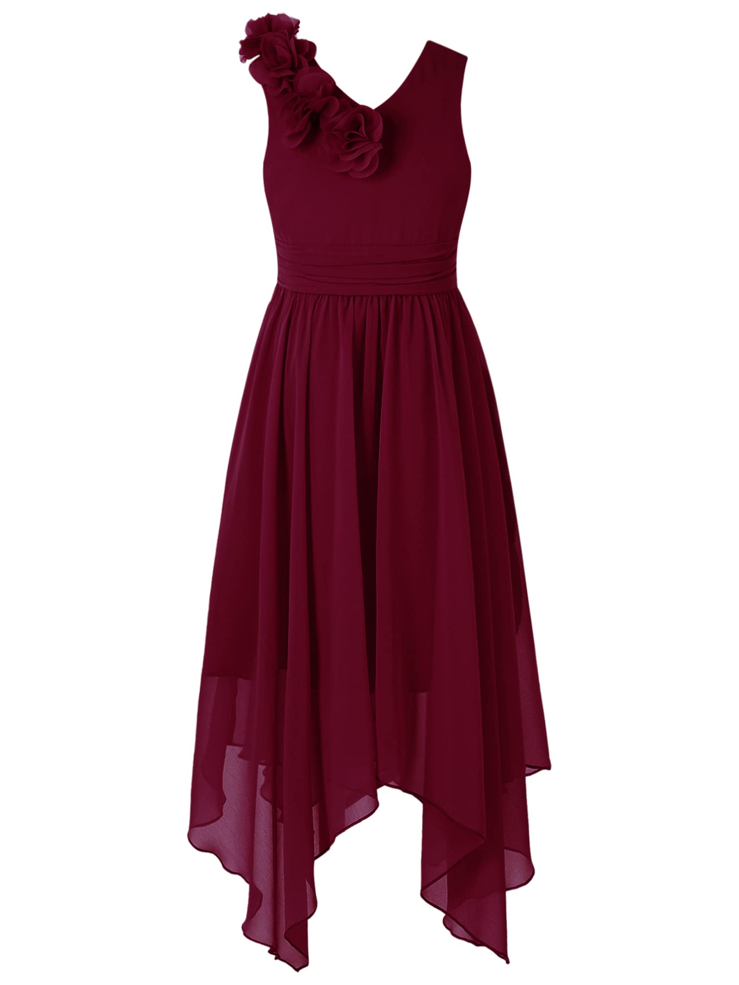 Princess Flower Dress for Girls - Elegant Pleated Pageant Gown for Birthday, Prom & Bridesmaid | Perfect for Special Occasions & Photo Shoots