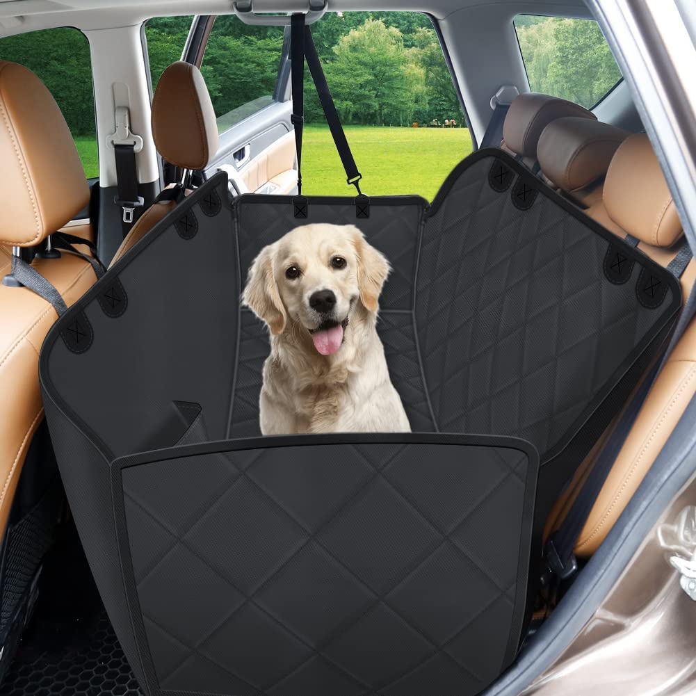 PetLux Waterproof Scratchproof Dog Car Seat Cover - Backseat Protector & Hammock for Puppies & Dogs - Non-Slip SUV Truck Pet Travel Accessory - Perfect for Road Trips, Vet Visits & Daily Commutes