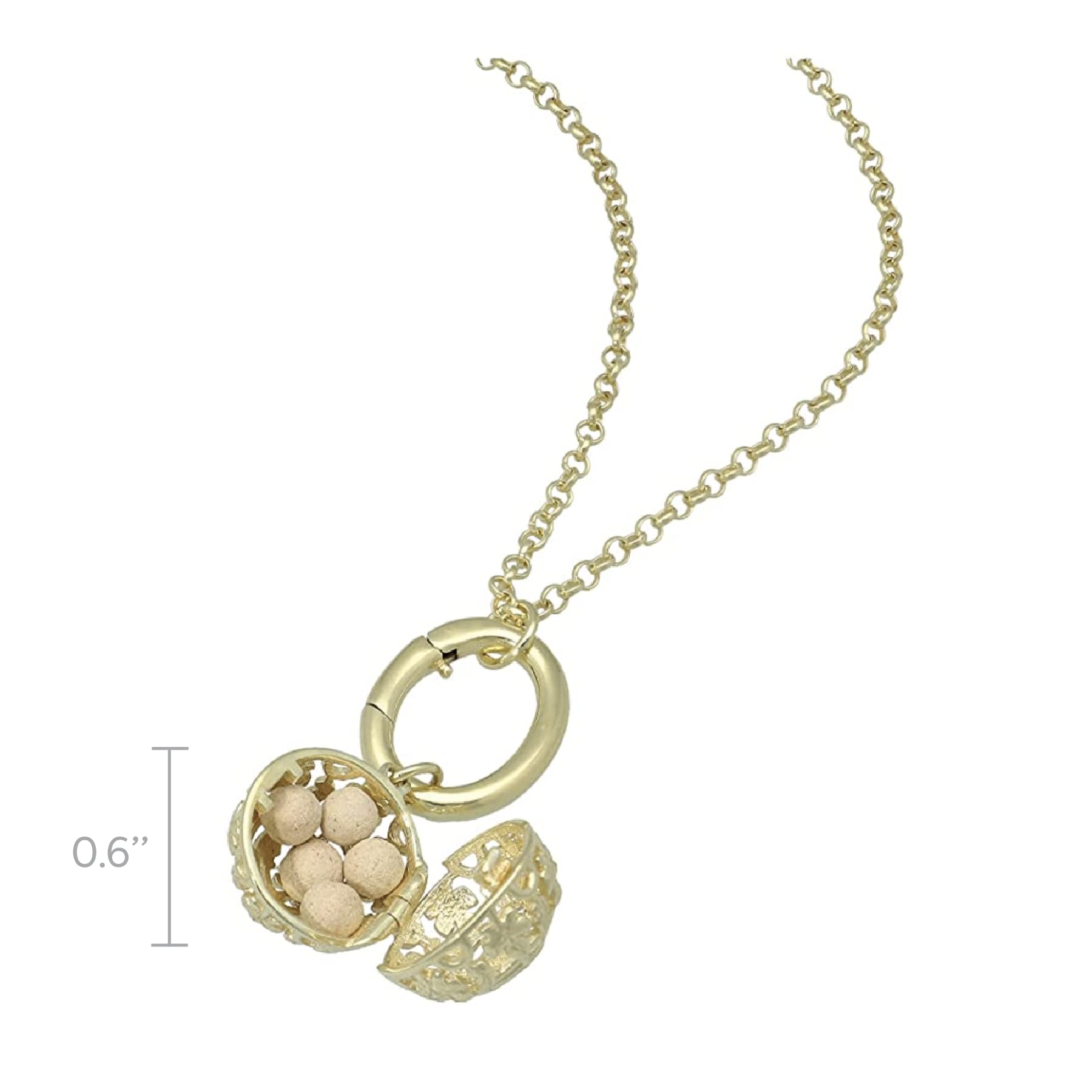 Lisa Hoffman Fragrance Necklace for Women - Boho Charm Catcher Necklace with Scented Beads, 30 Inch Rolo Chain Perfume Jewelry | Perfect for Date Nights, Weddings & Everyday Wear