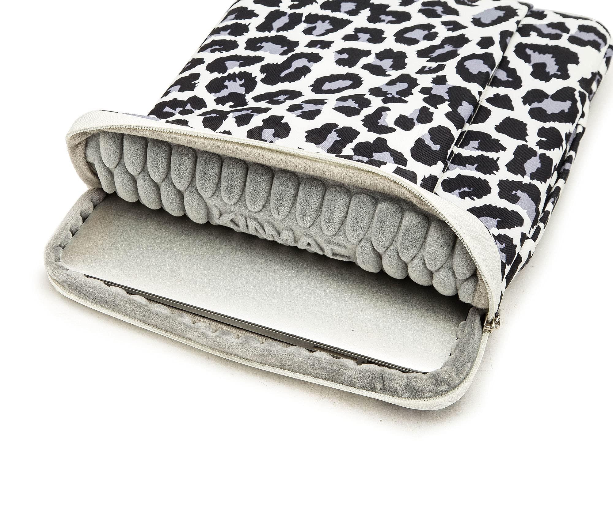 360° Waterproof Laptop Sleeve Case for MacBook Pro 16 & 15-15.6 Inch - Shockproof Protective Bag with Handle (Leopard Print) - Perfect for Travel, Office & School Use