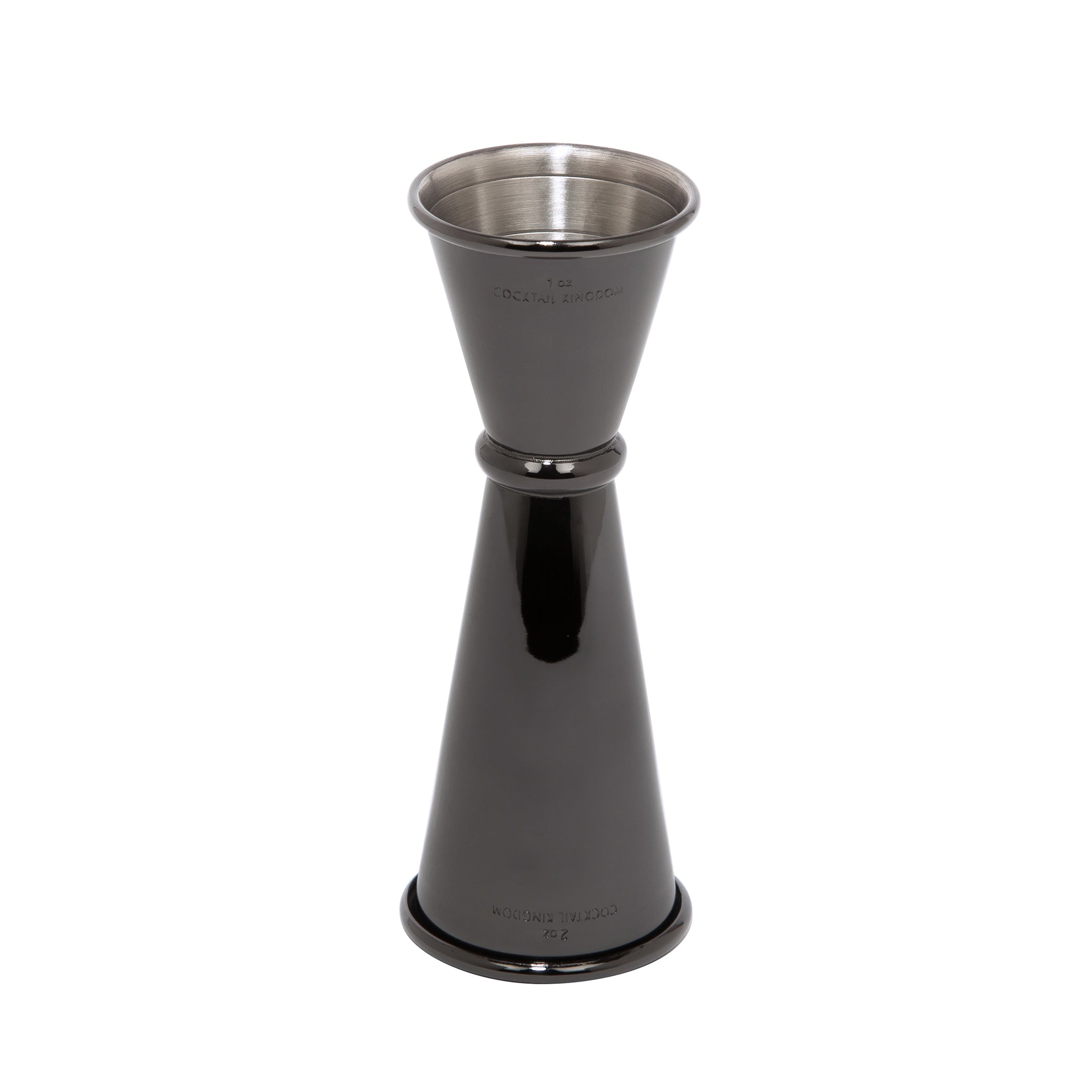 Premium Japanese Style Jigger - Gunmetal Black - 1oz & 2oz Dual Measuring Cup - Perfect for Cocktails, Bartending, and Home Bar Mixing