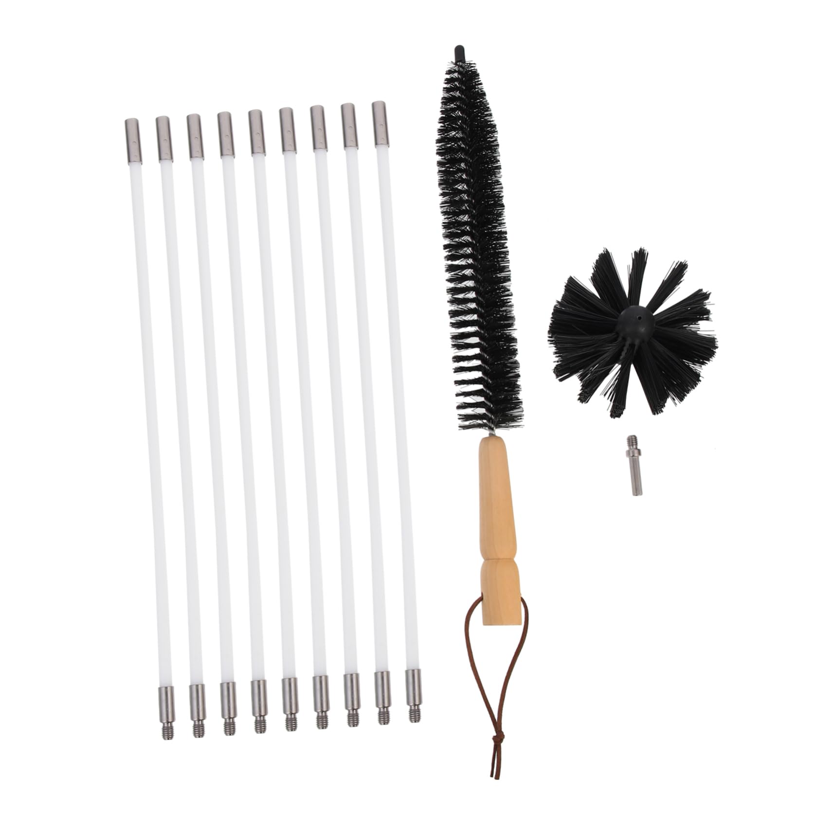 WESIEVYA Dryer Vent Cleaning Kit - Flexible Chimney Brush Set with Button Lock & Quick Connector for Lint Removal - Perfect for Home Laundry Room & HVAC Maintenance