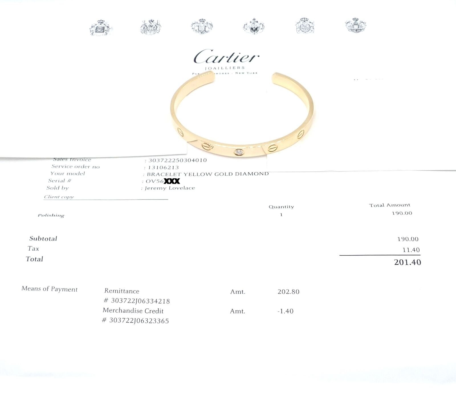 Authentic Cartier 18K Yellow Gold Diamond Love Cuff Open Bracelet - Size 17 - Luxury Jewelry for Women, Perfect for Anniversaries, Weddings & Special Occasions