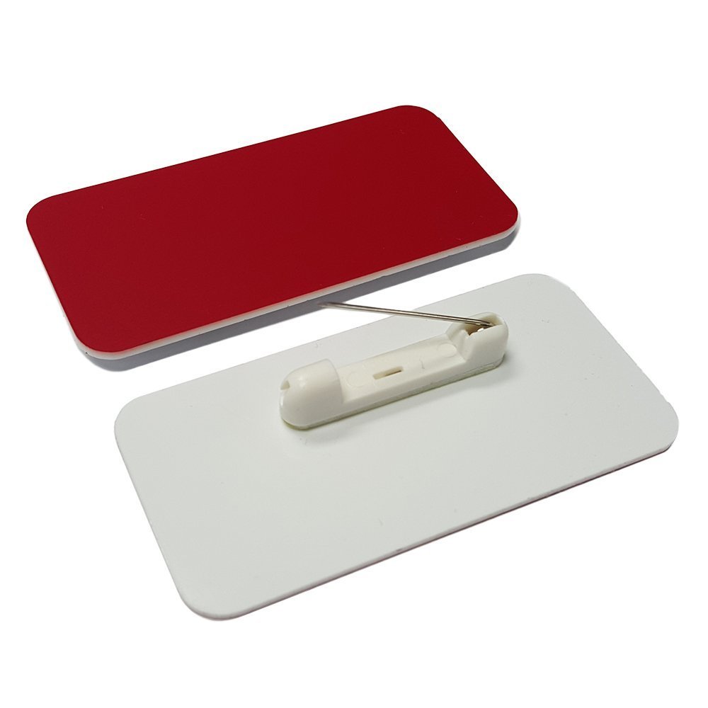 100 Pack Name Tag Badge Blanks - 1.5