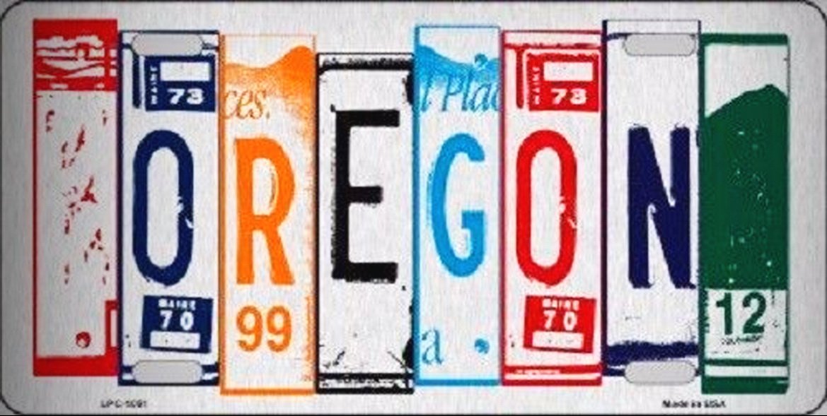 Oregon License Plate Art - Brushed Aluminum Metal Novelty License Plate for Home, Man Cave, Garage, and Office Decor - Perfect for Gifts, Wall Art, and Collectors