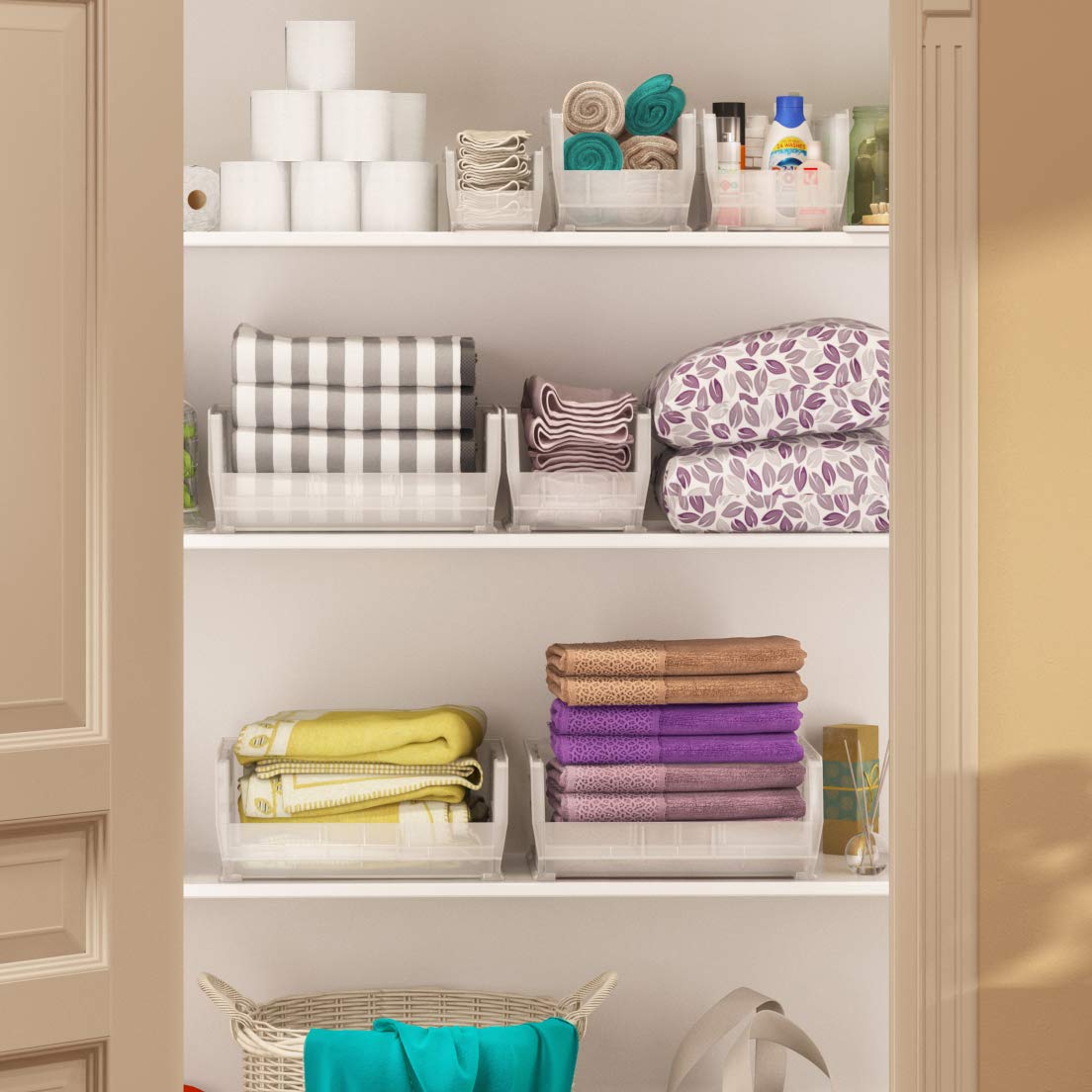 Akro-Mils 30250 AkroBins Clear Plastic Storage Bins - 15