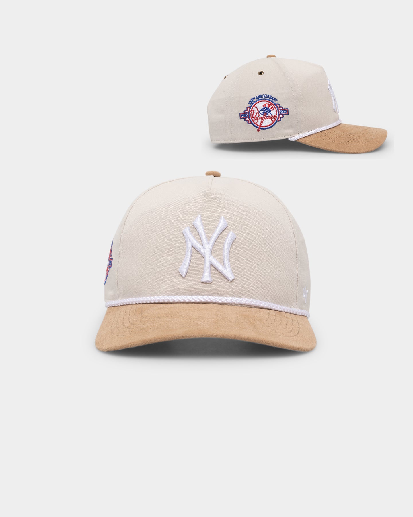 New York Yankees 47 Brand Snapback Hat - Sand Dune & Khaki Adjustable Baseball Cap for Men & Women - Perfect for Games, Streetwear & Casual Outfits