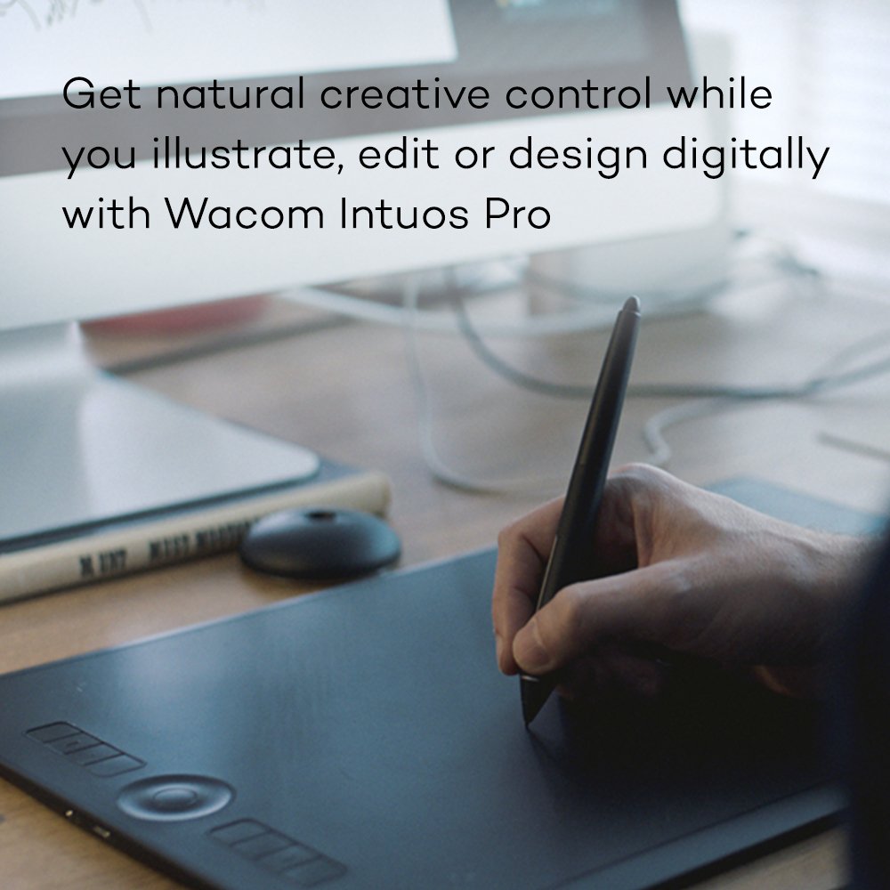 Wacom Intuos Pro Digital Graphic Drawing Tablet with Soft Case - Professional Drawing Pad for Artists, Designers & Illustrators - Perfect for Digital Art, Animation & Photo Editing