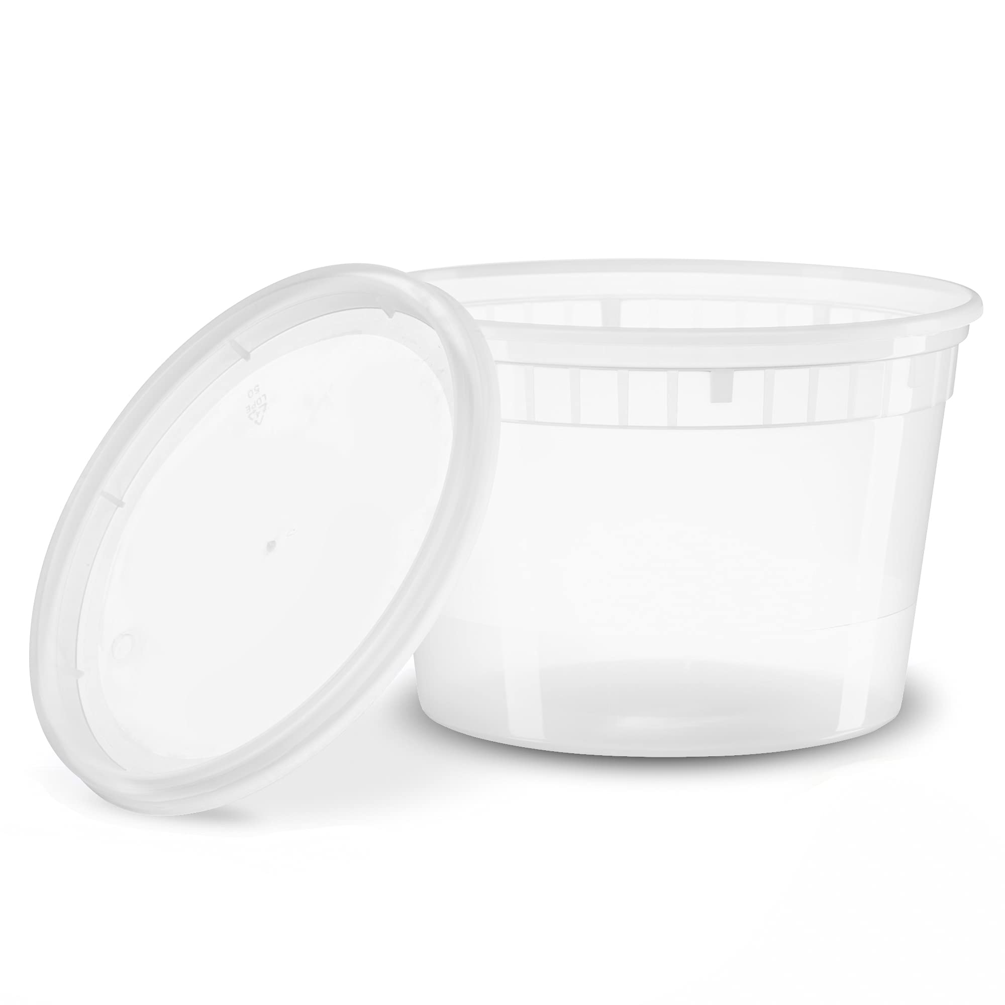 16 oz. - 24 Sets Leak-Proof Deli Food Storage Containers with Lids | BPA-Free Freezer & Microwave Safe | Perfect for Meal Prep, Leftovers & Bulk Food Storage