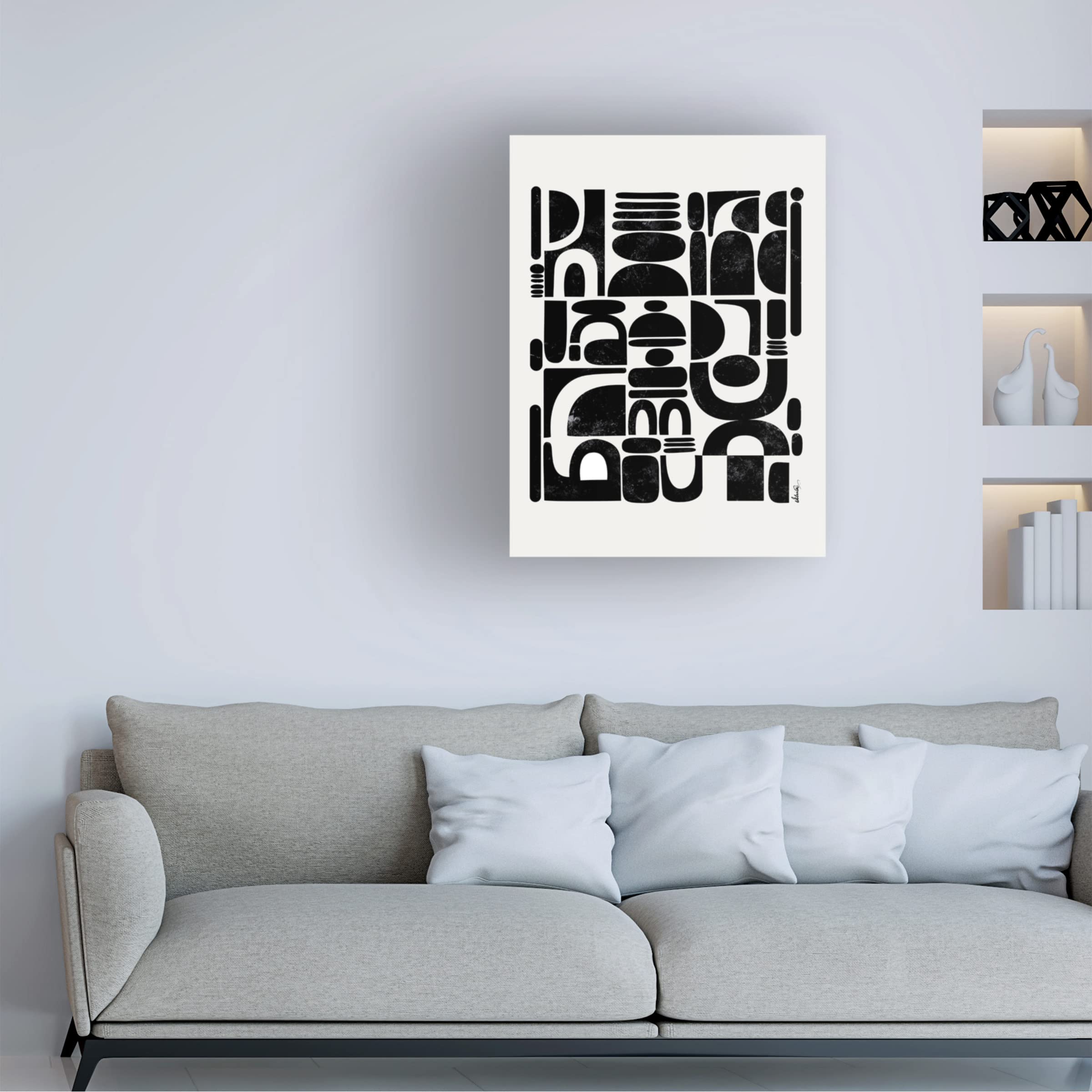Trademark Fine Art 'Fragmented' Abstract Canvas Wall Art by Ishita Banerjee - Modern Home Decor for Living Room, Bedroom & Office