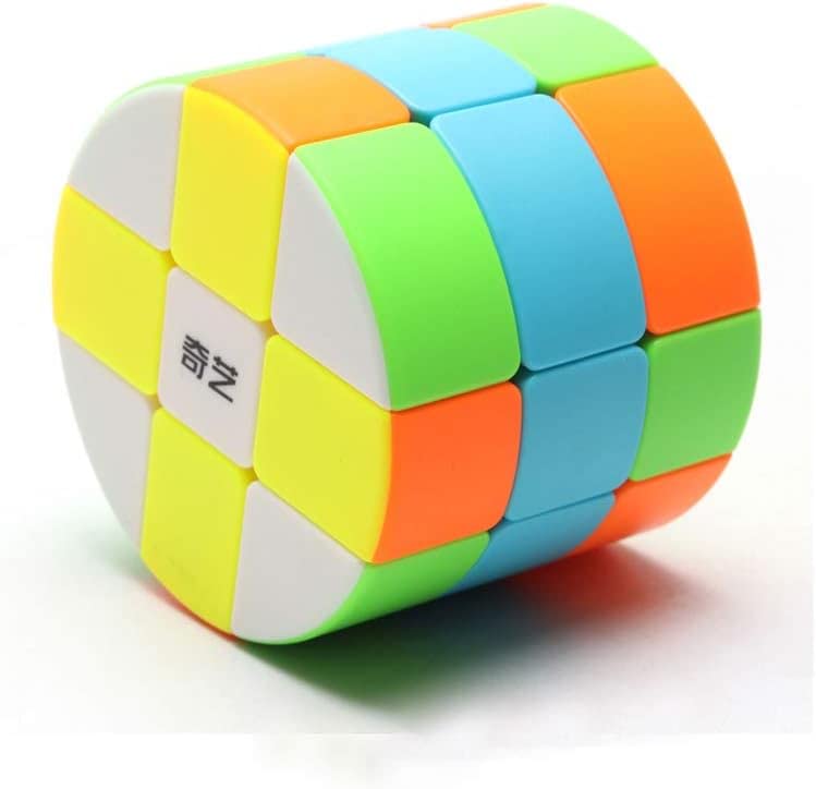 Stickerless 3x3 Speed Cube - AUTHFORT Kid's Round Barrel Cylinder Magic Puzzle Toy | Smooth Turning for Beginners & Advanced Cubers | Perfect for Classroom, Travel & Stress Relief