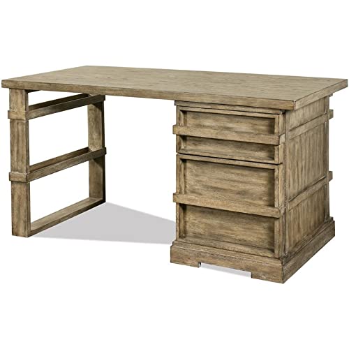 Riverside Furniture Milton Park Urban Organic Writing Desk in Primitive Silk - Modern Home Office Desk for Small Spaces, Study & Workstation