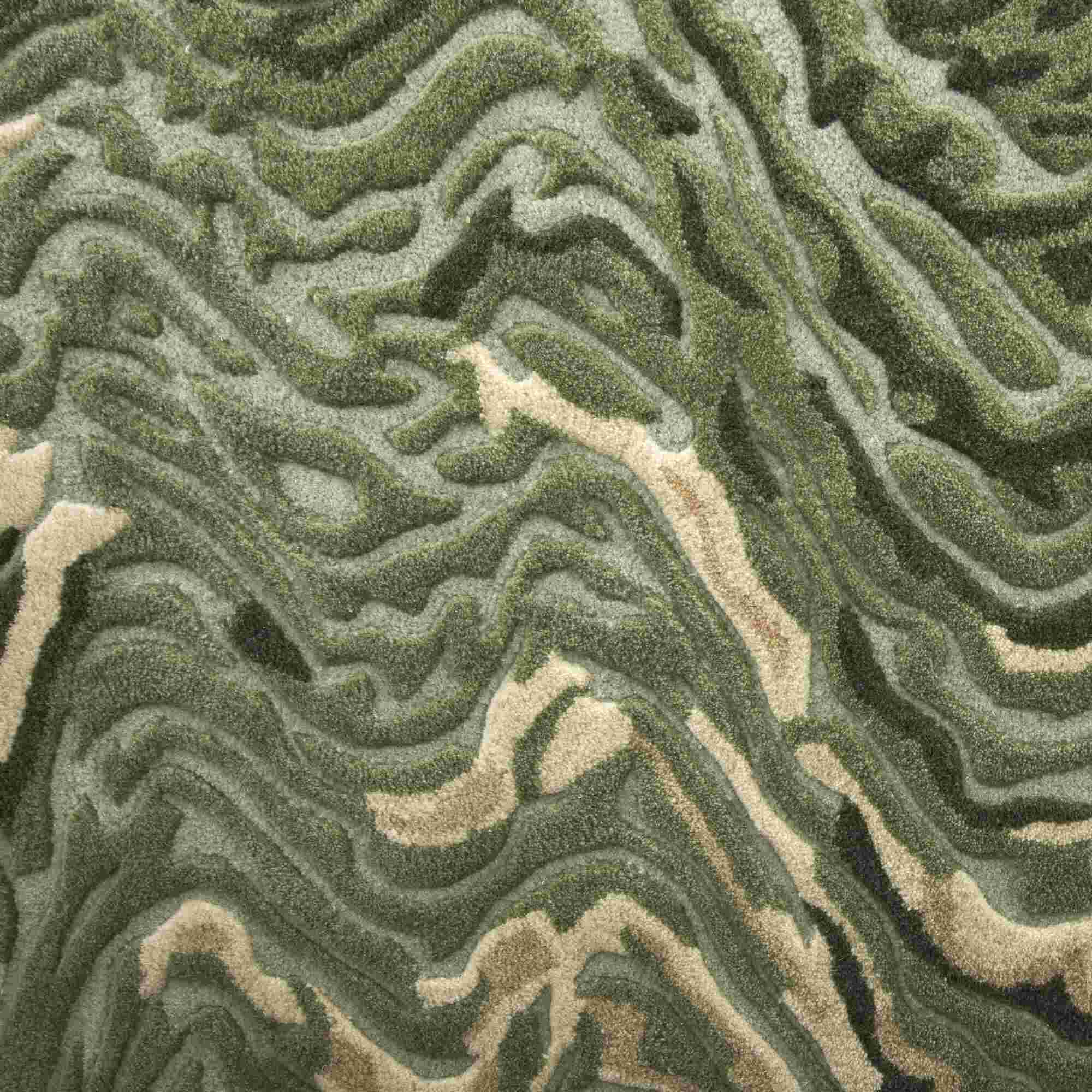Soft Green Blur Rug - Non-Slip Modern Abstract Area Rug for Living Room, Bedroom, or Nursery - Home Decor & Cozy Floor Mat