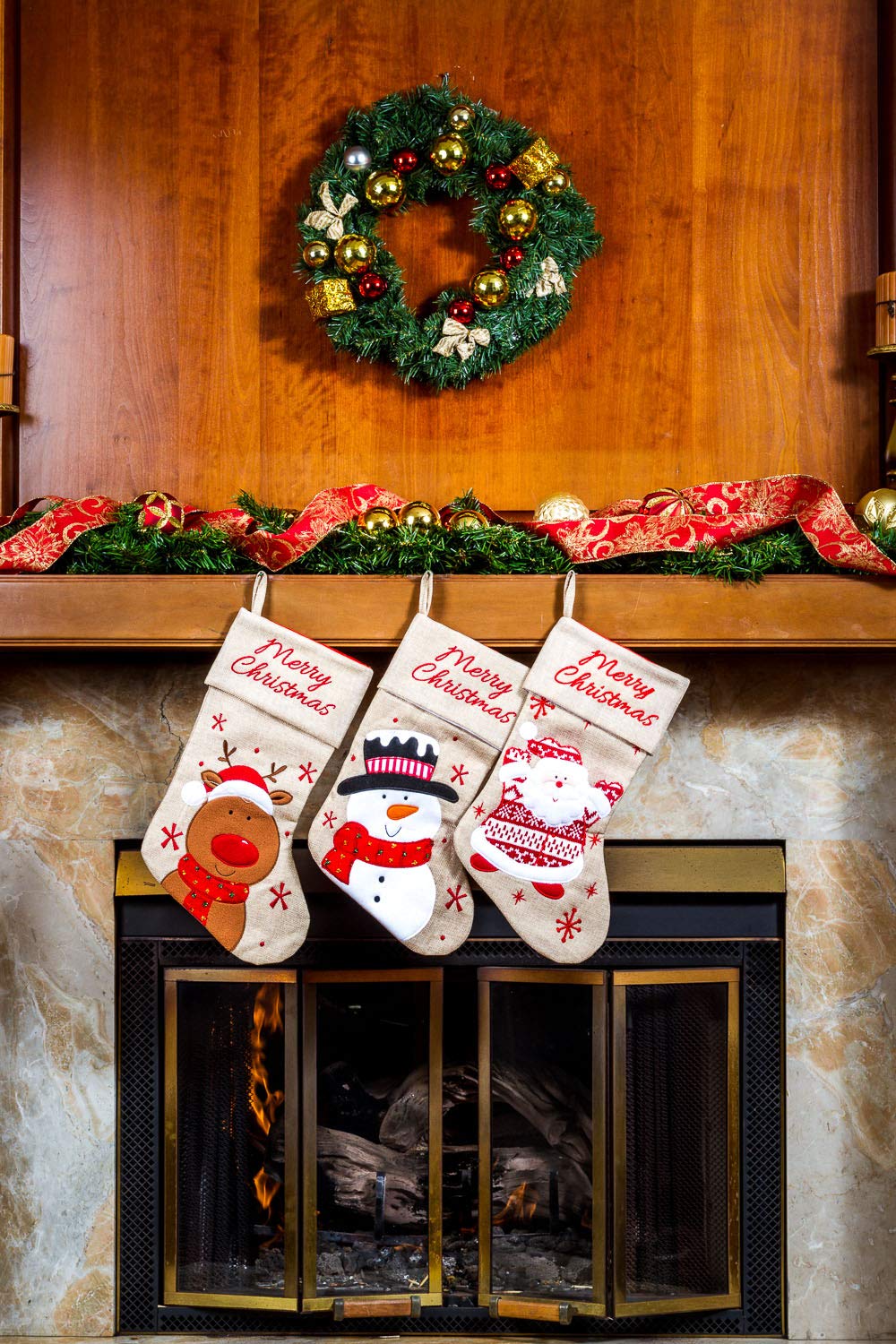 Imperial Home Christmas Stockings Set of 3 - 18