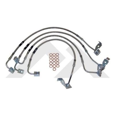 Crown RT31029 Stainless Steel Brake Hose Kit - High Performance Brake Line Replacement for Cars, Trucks & SUVs - Ideal for Off-Roading, Racing & Daily Driving