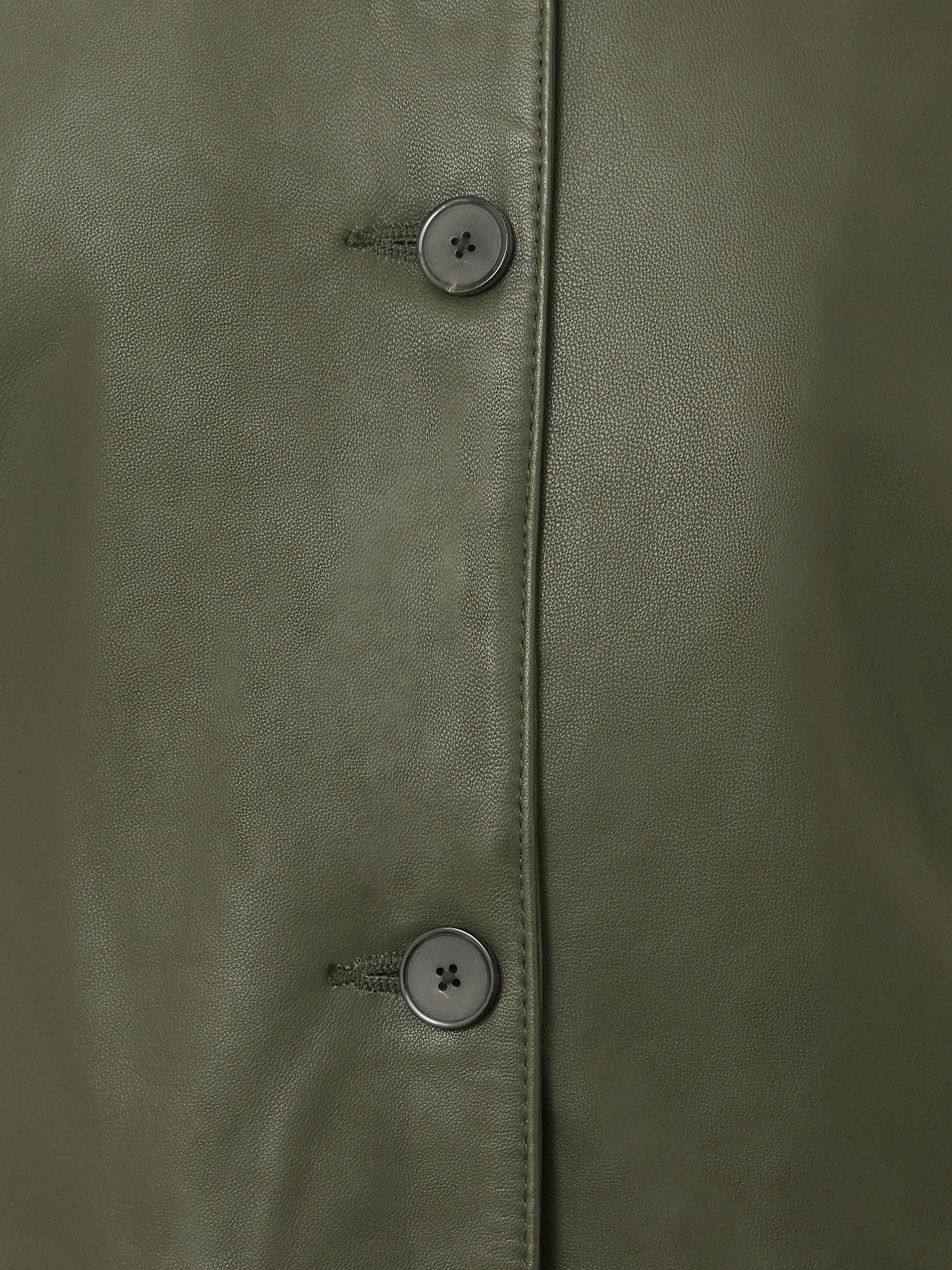 Premium Genuine Leather Knee-Length Coat for Women - Classic Green Outerwear for Fall & Winter | Perfect for Office, Date Night & Formal Events