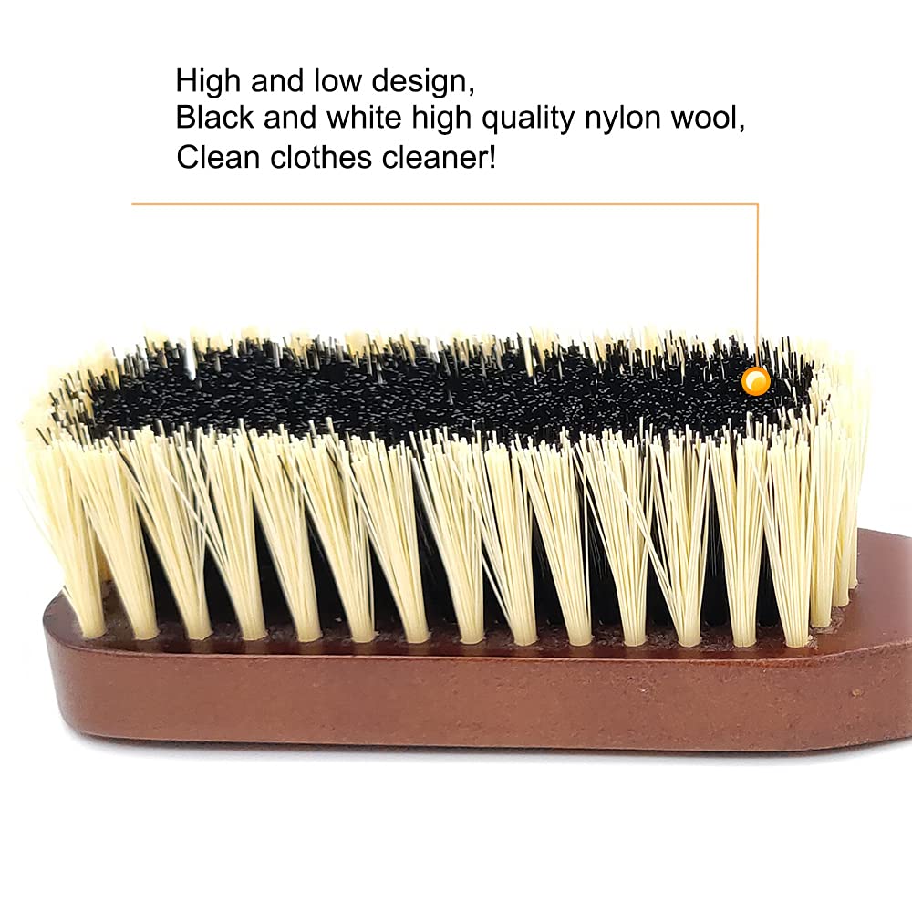 Premium Wooden Clothes Brush for Cashmere, Sweaters & Coats - Gentle Lint & Dust Remover with Soft Nylon Bristles for Men & Women | Perfect for Delicate Fabrics, Wardrobe Care & Travel Essentials