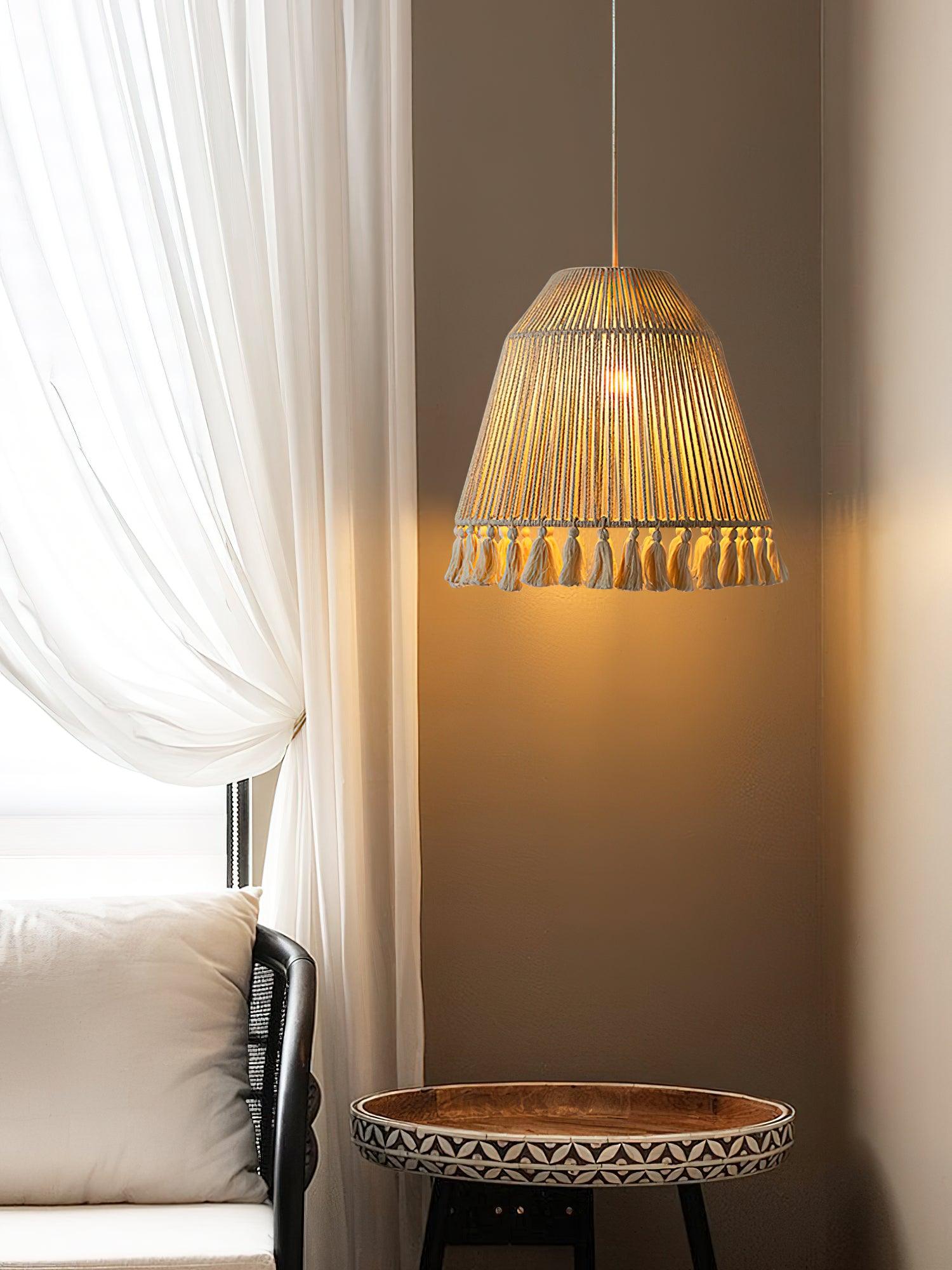 Stylish Chase Tassel Pendant Light Fixture - Modern Hanging Chandelier for Dining Room, Kitchen Island & Bedroom Decor