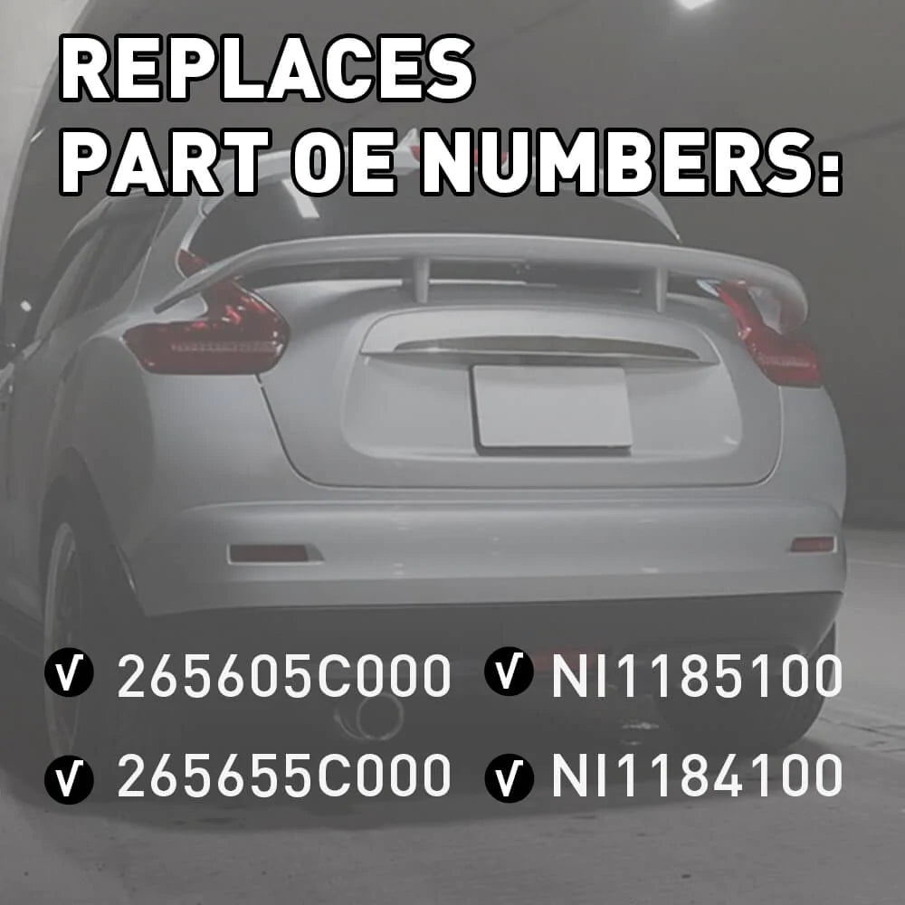 Pair of Rear Bumper Reflectors (Left & Right) for 2009-2018 Nissan and Infiniti Models - Enhanced Night Visibility & Safety Accessories for Parking and Low Light Conditions