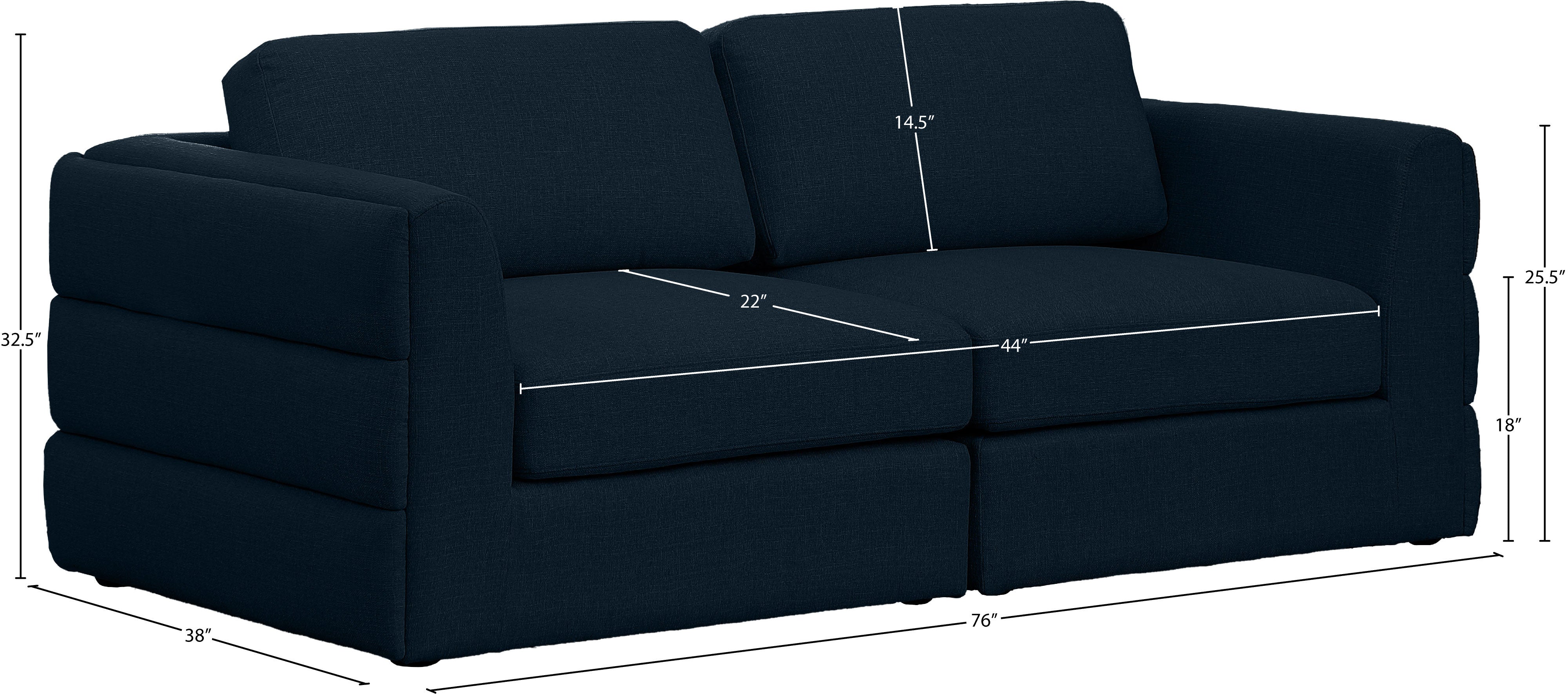 Beckham Durable Linen Textured Fabric Modular Sofa - Modern Sectional Couch for Living Room, Lounge & Home Theater - Washable Removable Covers, Easy Assembly