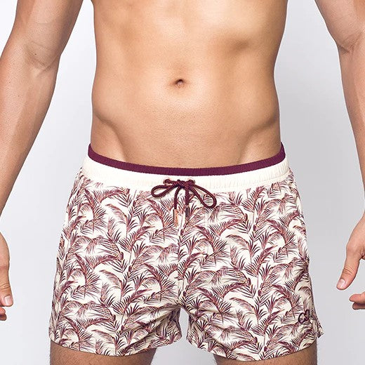 2eros Pastel Hawaii 3 Swim Shorts for Men - Quick Dry Beach Swimwear with Pockets - Perfect for Swimming, Surfing & Summer Vacations