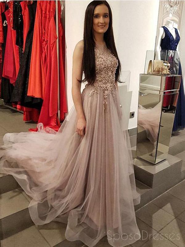 Elegant Lace Beaded Jewel Neck Long Evening Prom Dresses for Women | Sweet 16 Dresses | Formal Gown for Homecoming, Wedding, and Special Occasions