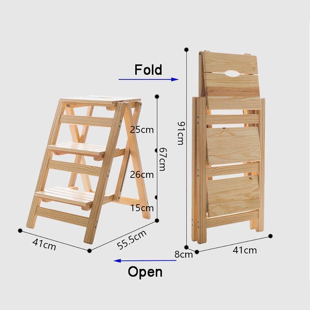 3-Step Foldable Multi-Functional Climbing Stool Ladder for Home - Indoor Step Stool with Non-Slip Surface, Compact Space-Saving Design - Perfect for Kitchen, Bathroom, Shelving & Storage Access